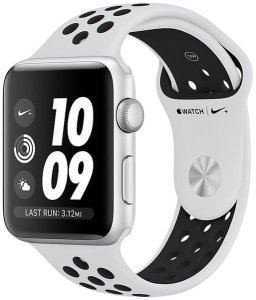 Apple Watch Nike+ Gps, 38mm Silver Aluminium Case With Pure Platinum/Black Nike Sport Band