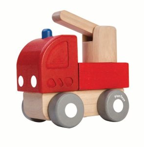 Plan Toys Mini Wóz Strażacki, Drewniany