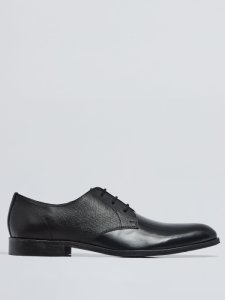 Burton Mens black patent leather derby shoes, black