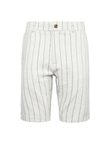 Burton Mens ecru stripe contrast waist shorts, ecru