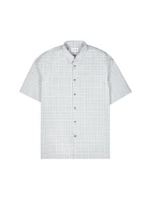 Mens Fōr Grey Short Sleeve Check Shirt*, Grey