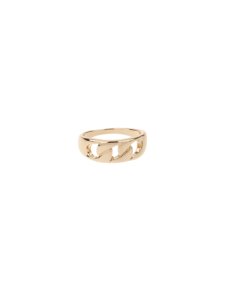 Mens Gold Chain Ring, Yellow