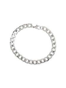 Mens Silver Chain Bracelet, Grey
