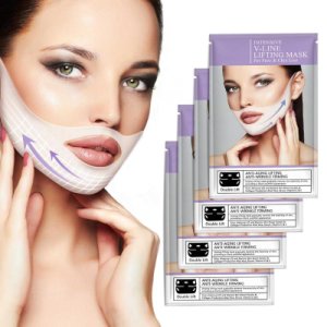 1/4pcs 4D Double V Face Shape Tension Firming Mask Eliminate Edema Masks Women Face Lift Tools Skin Care V Face Mask