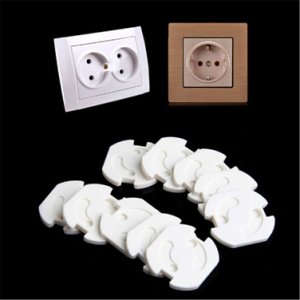 10pcs EU Power Socket Protection Anti Electric Shock Plugs Protector Rotate Cover Electrical Outlet Baby Kids Safety Guard