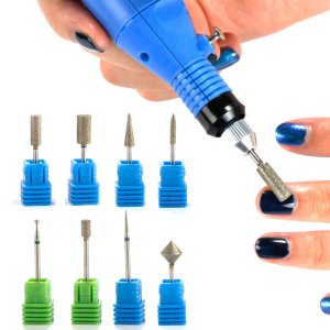 12 Types Electric Nail Drill Diamond Nail File Driller Bits Burr Cutter Manicure Electric Nails Machine Tools Nail Polishing