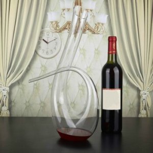 1200ml Winery Wine Decanter Creative Six-Character Wine Container Harp Wine Separator Wine Bottle Bar Home Fashion Wine Set