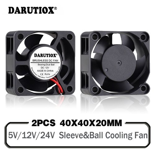 2 Pieces Ball 40mm Cooling Fan 40x40x20mm Cooler 24V 12V 5V 4020 Computer Case Cooling Fan 2PIN 3PIN Heatsink Fan 3D Printer Fan