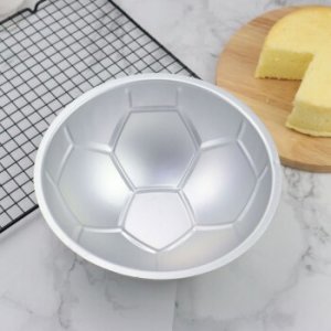 2Pcs Lovely 8cm/3.15'' 3D Football Soccer DIY Heat-resistant Aluminum alloy Cake Baking Mold for Cakes Chocolate Pudding