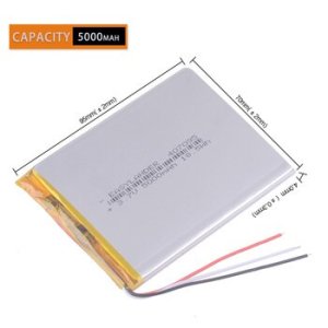 3.7V 5000mah (polymer lithium ion battery) Li-ion battery for tablet pc 7 inch MP3 MP4 [407095] replace [357095] 3lines