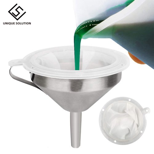 3D Resin Filter Funnel 13cm 304 Stainless Steel Kitchen Funnel with 200 Mesh Food Filter Strainer for UV Resin Filter Cup