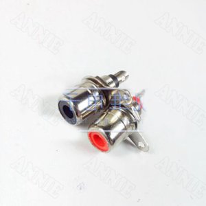 50pcs/lot Nickel Plated Welding RCA Audio And Video Socket AV Female Jack In Red And Black