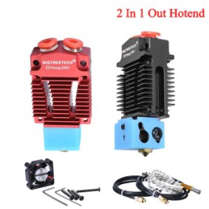 BIGTREETECH 2 In 1 Out Hotend 3D Printer Parts Bowden Extruder Dual Color Switch Hotend 12/24V Cooling Fan 1.75MM Filament MK8