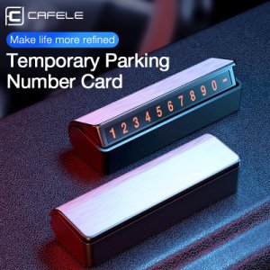 CAFELE Car Temporary Parking Card Holder Magnetic Hide Phone Number Card Plate Parking Card Automotive Interior Accessories