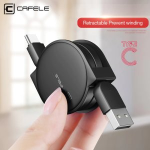 CAFELE Original USB Retractable Type c Cable USB Data Sync Charge Cable for samsung S8 huawei p9 p10 for Xiaomi 5X A1 ZUK Z1 Z2