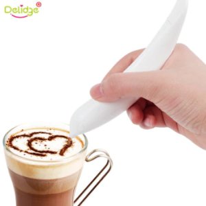 Delidge 1Pc Electrical Coffee Latte Art Pen Plastic Bird Shape DIY Cake Desserts Carving Decorating Tools Dropshipping