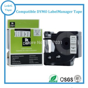 Free shipping Black on White Label Tape Cartridge Compatible DYMO D1 45803 S0720830 19mm*7m