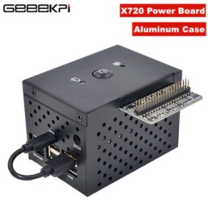 GeeekPi X720 Power Management Board&UPS HAT (18650 Power) Safe Shutdown Aluminum Case Expansion Board for Raspberry Pi 3B+/3B