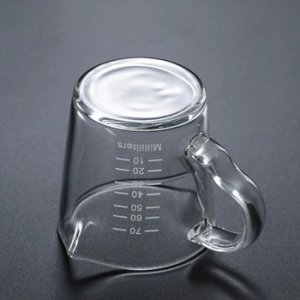 Hea-resistant Glass Measuring Cup Jigger For Espresso Coffee Double-mouthed Ounce Cups 70ml Small Milk Cup With Scale M
