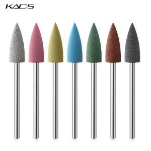 KADS Rubber Nail Drill Bits Flexible Polisher Manicure Machine Nail Accessories Electric Nail Pedicure Small Pointed Head
