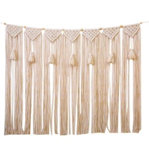 Macrame Wall Hanging Wall Tapestry Large Bohemian Wall Decoration for Wedding Backdrop Curtain Fringe Garland Banner Bedroom Liv