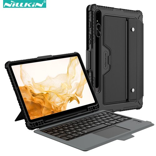 Nillkin Bumper Combo Keyboard Case for Samsung Galaxy Tab S8 / S8 5G, 3 in 1 Back Cover with Bluetooth Keyboard