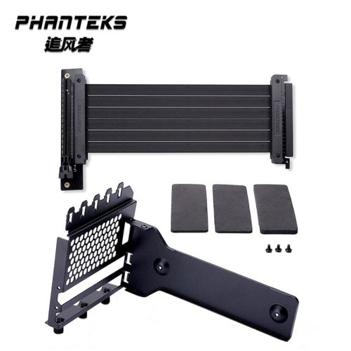 Phanteks Anti Interference GPU Cable Computer PCIe3.0 X16 / PCIe 4.0 x16 Vertically VGA RTX4090 Card Bracket Suit 7 Slot Mount