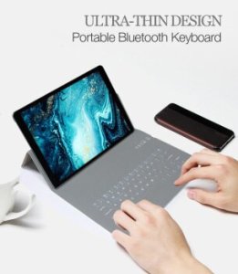 Ultra-thin Wireless Bluetooth Keyboard with PU Leather Case Cover For iPad 7th Gen 10.2 2019 iPad Air 3/ iPad Pro 10.5