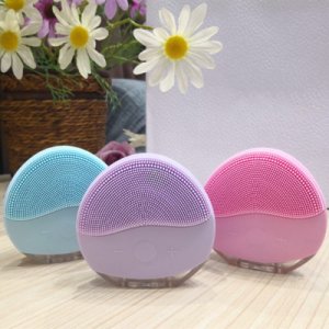 USB Facial Cleansing Brush Vibration Face Cleaner Silicone Deep Pore Cleaning Electric Massage Soft Face Skin Care Newest