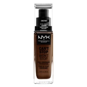 Nyx Professional Makeup Can't stop won't stop full coverage foundation - chestnut