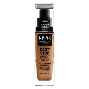 Nyx Professional Makeup Can't stop won't stop full coverage foundation - cinnamon