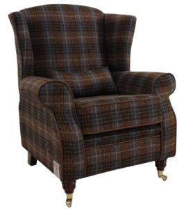 Designersofas4u Arnold harris tweed wool wing chair fireside high back armchair&hellip;