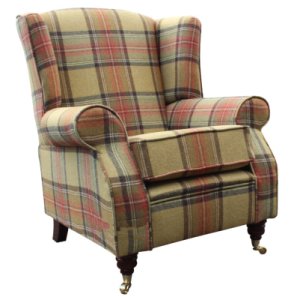 Designersofas4u Arnoldwool tweed wing chair fireside high back armchair&hellip;