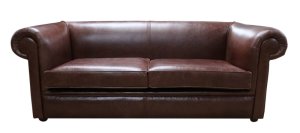 Chesterfield 1930 3 Seater Settee Old English Hazel Leather Sofa