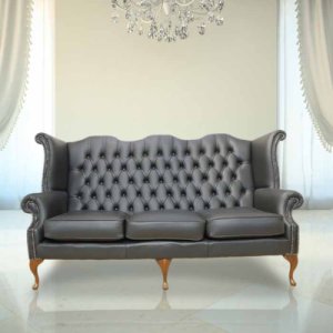 Designersofas4u Chesterfield 3 seater queen anne high back wing chair&hellip;