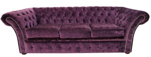 Designersofas4u Chesterfield balmoral 3 seater sofa settee velvet modena amethyst