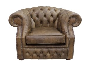 Designersofas4u Chesterfield buckingham club armchair cracked wax tobacco leather