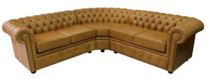 Chesterfield Corner Sofa Unit Cushioned 2 Seater + Corner&hellip;