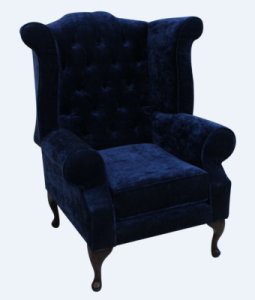 Designersofas4u Chesterfield edward queen anne wing chair fireside high&hellip;