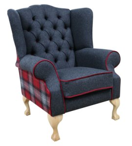 Designersofas4u Chesterfield frederick wool wing chair fireside high back armchair&hellip;