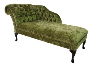 Chesterfield Velvet Chaise Lounge Day Bed Modena Pistachio&hellip;
