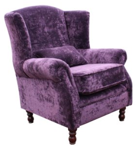 Denbigh Wing Chair Fireside High Back Armchair Elegance Aubergine&hellip;
