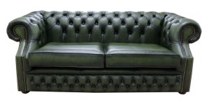 Graham Chesterfield 2.5 Seater Antique Green Leather Sofa&hellip;