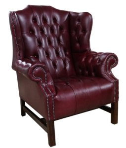 Old English Burgundy Leather Chesterfield Churchill High Back&hellip;