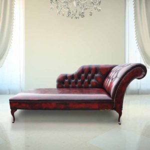 Designersofas4u Oxblood leather chesterfield chaise lounge day bed&hellip;
