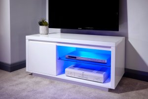 Polar LED TV Unit White