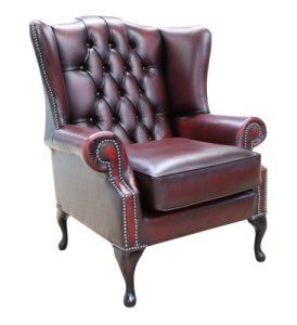 Rub Off Antique Oxblood Leather Chesterfield Bloomsbury Flat&hellip;