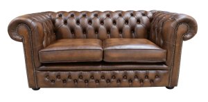 Rub Off Antique Tan Leather Chesterfield Winchester 2 Seater&hellip;