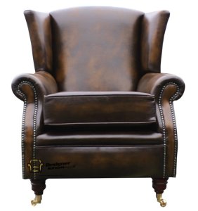Southwold Wing Chair Fireside High Back Leather Armchair&hellip;
