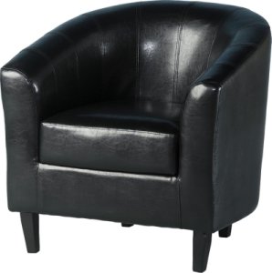 Designersofas4u Tempo tub chair in black pu